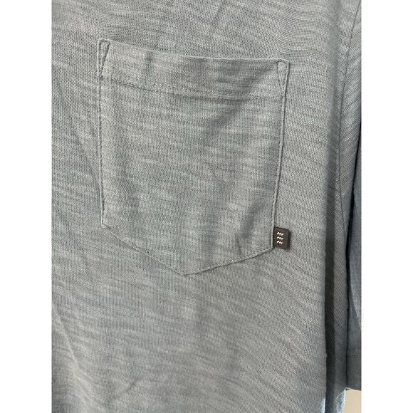 Free Fly Polo Shirt Mens Blue Stretch Short Sleeve Golf Pullover Bamboo Sz Large - Picture 4 of 5